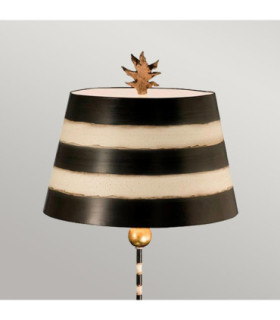 South Beach 1 Light Table Lamp Black Cream E27-2