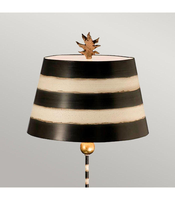 South Beach 1 Light Table Lamp Black Cream E27-2