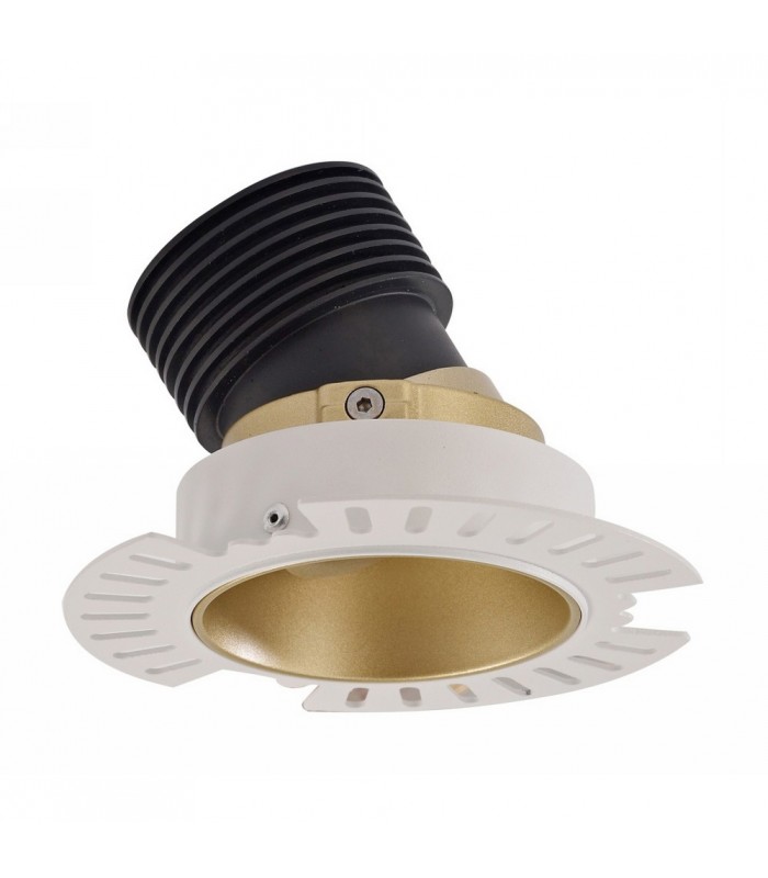 LED Recessed Tiltable Downlight, Gold Trimless, 40 deg. Beam Angle, 760lm, 3000K, IP20, DRIVER NOT INC. - 4
