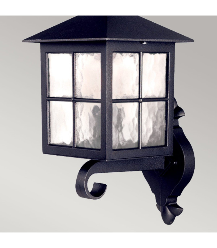 Winchester 1 Light Outdoor Wall Lantern Light Black IP44 E27-5