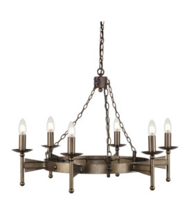 Cromwell 6 Light Chandelier Old Bronze Finish E14-1