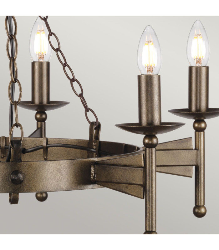 Cromwell 6 Light Chandelier Old Bronze Finish E14-2
