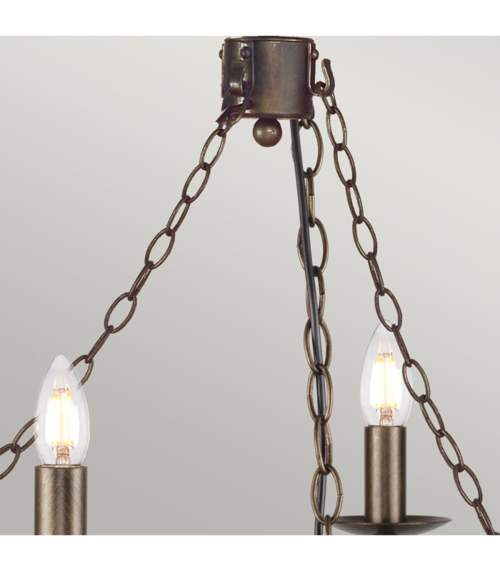 Cromwell 6 Light Chandelier Old Bronze Finish E14-3