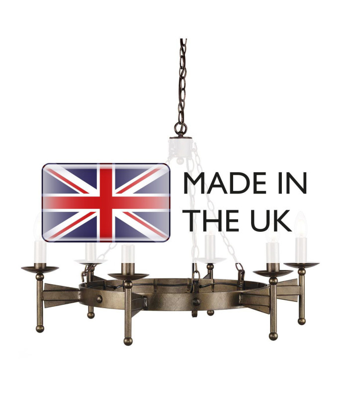 Cromwell 6 Light Chandelier Old Bronze Finish E14-4