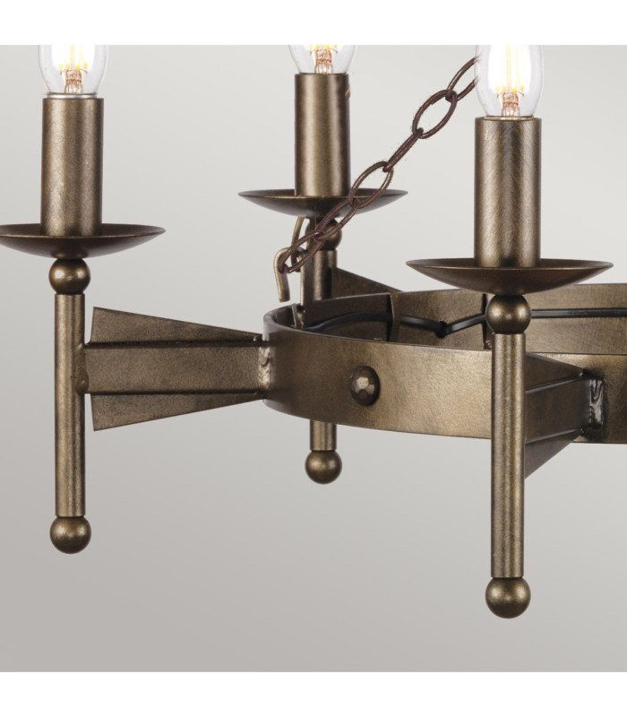 Cromwell 6 Light Chandelier Old Bronze Finish E14-5
