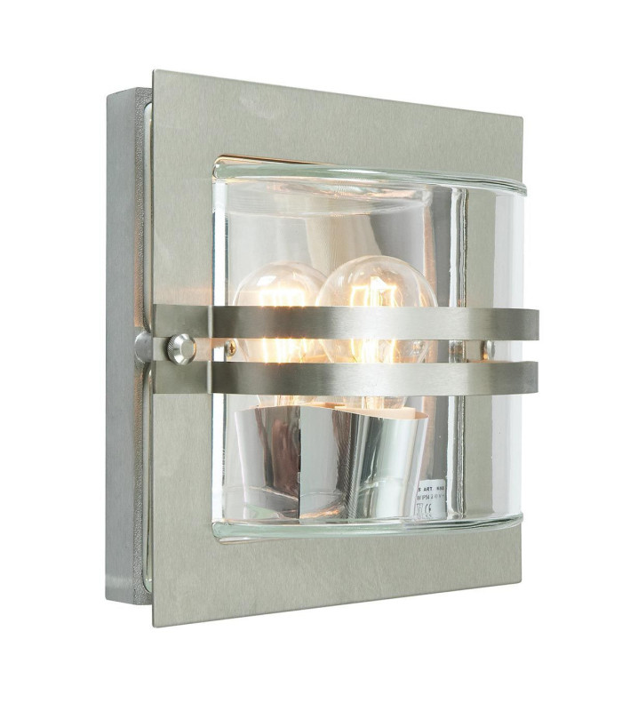 Bern 1 Light Outdoor Wall Light Stainless Steel IP65 E27-1