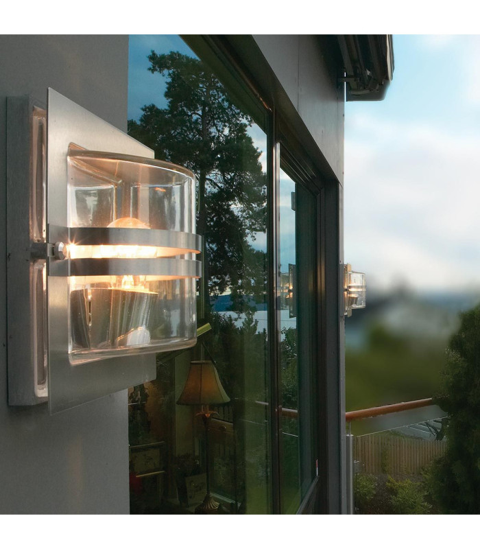 Bern 1 Light Outdoor Wall Light Stainless Steel IP65 E27-2