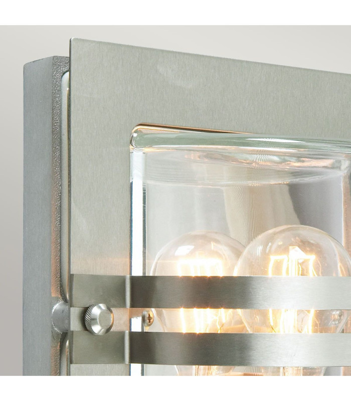 Bern 1 Light Outdoor Wall Light Stainless Steel IP65 E27-4