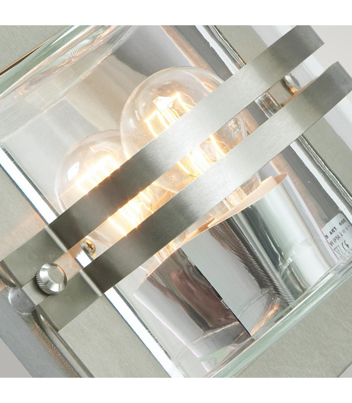 Bern 1 Light Outdoor Wall Light Stainless Steel IP65 E27-5