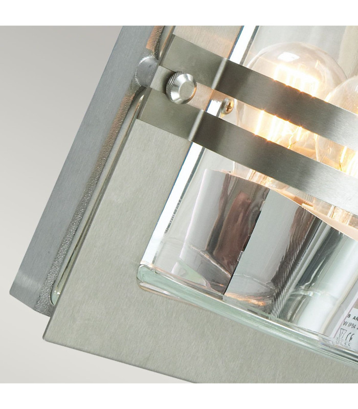 Bern 1 Light Outdoor Wall Light Stainless Steel IP65 E27-6