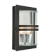 Basel 1 Light Outdoor Flush Wall Light Black IP54 E27-1