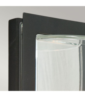 Basel 1 Light Outdoor Flush Wall Light Black IP54 E27-2