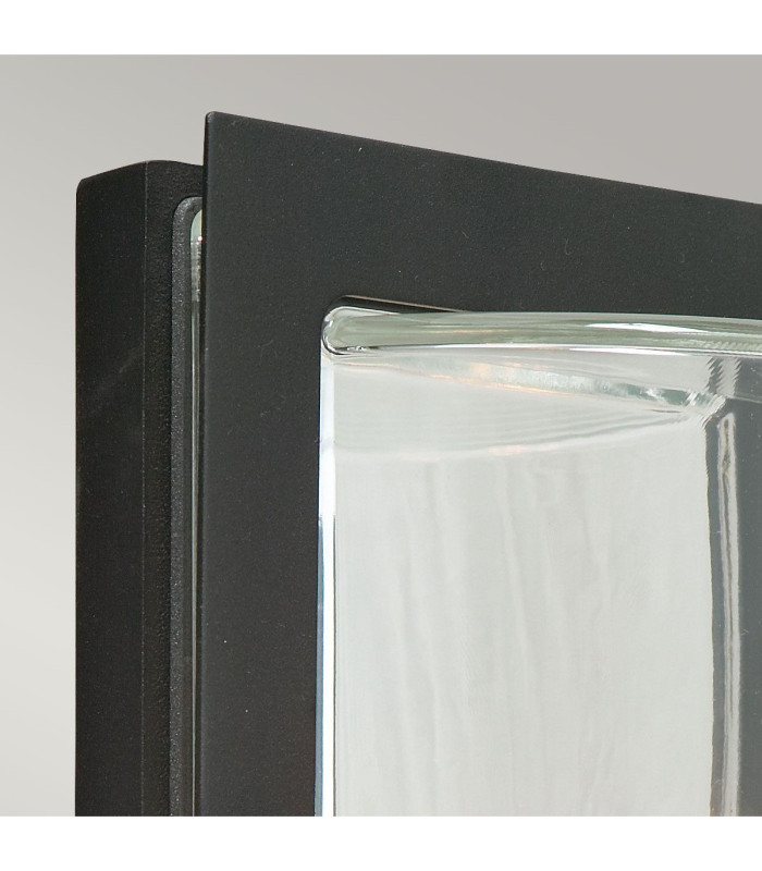 Basel 1 Light Outdoor Flush Wall Light Black IP54 E27-2