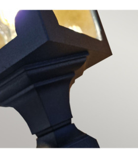 Chapel Mini 1 Light Outdoor Post Lantern Black IP44 E27-2