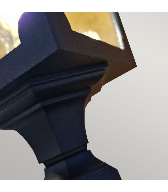 Chapel Mini 1 Light Outdoor Post Lantern Black IP44 E27-2