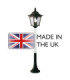 Chapel Mini 1 Light Outdoor Post Lantern Black IP44 E27-4