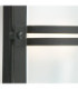 1 Light Outdoor Frosted Flush Wall Light Black IP54 E27-3