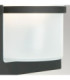 1 Light Outdoor Frosted Flush Wall Light Black IP54 E27-4