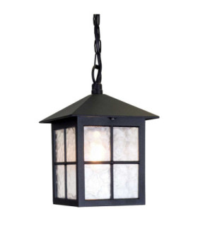 Winchester 1 Light Outdoor Ceiling Chain Lantern Black IP43 E27-1