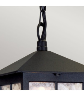 Winchester 1 Light Outdoor Ceiling Chain Lantern Black IP43 E27-2