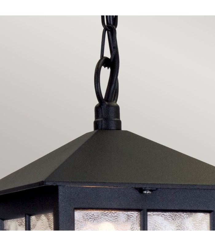 Winchester 1 Light Outdoor Ceiling Chain Lantern Black IP43 E27-2