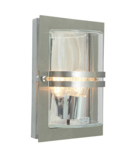 Basel 1 Light Outdoor Flush Wall Light Stainless Steel IP54 E27-1