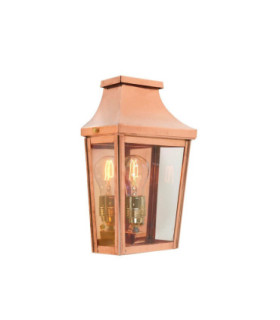 Chelsea 1 Light Outdoor Wall Half Lantern Light Copper IP44 E27-1