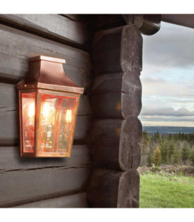 Chelsea 1 Light Outdoor Wall Half Lantern Light Copper IP44 E27-2