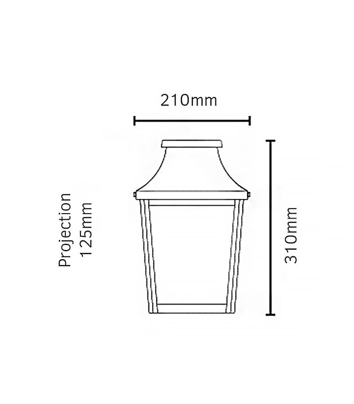 Chelsea 1 Light Outdoor Wall Half Lantern Light Copper IP44 E27-3