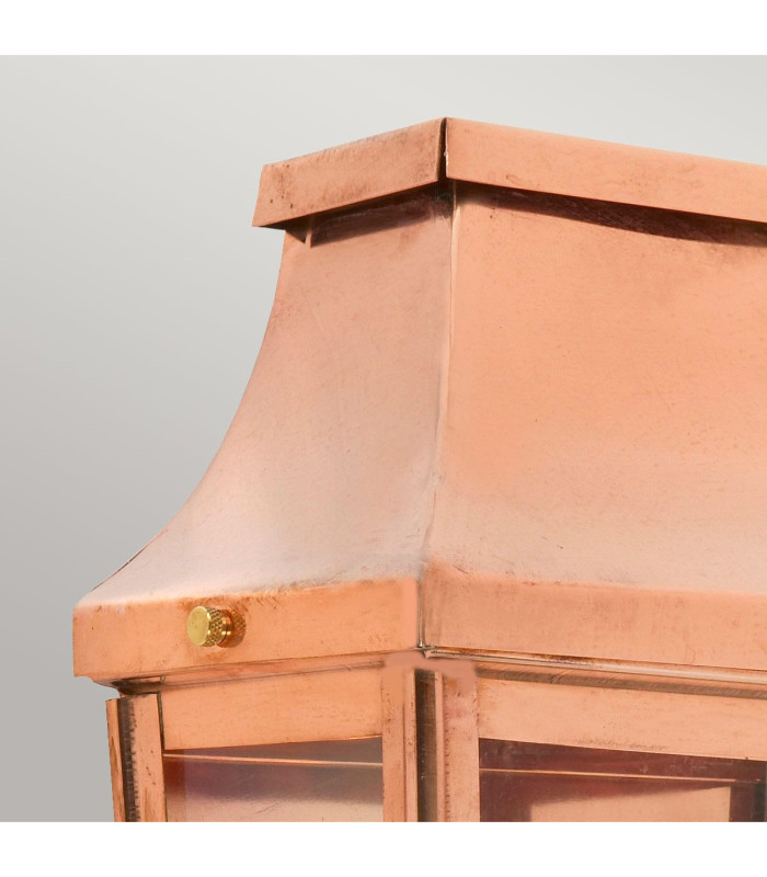 Chelsea 1 Light Outdoor Wall Half Lantern Light Copper IP44 E27-5