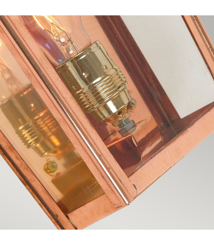 Chelsea 1 Light Outdoor Wall Half Lantern Light Copper IP44 E27-6
