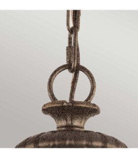 Adams 3 Light Ceiling Chandelier Pendant Light British Bronze E14-2