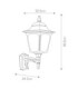 Chapel 1 Light Outdoor Wall Lantern Light Black IP44 E27-7
