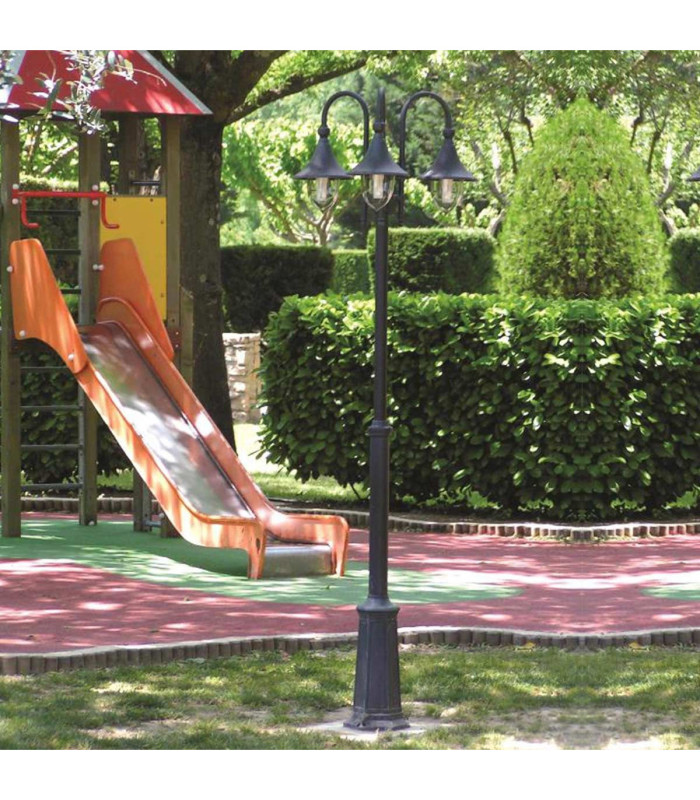 Firenze Outdoor Triple Lamp Post E27-5