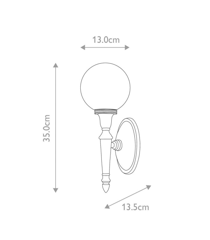 Dryden 1 Light Bathroom Wall Light Polished Brass IP44 G9-3