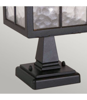 Winchester 1 Light Outdoor Pedestal Lantern Black IP43 E27-2