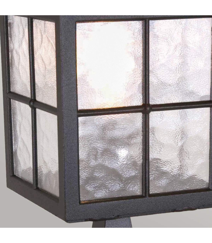 Winchester 1 Light Outdoor Pedestal Lantern Black IP43 E27-4