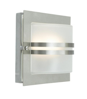 Bern 1 Light Outdoor Frosted Wall Light Stainless Steel IP65 E27-1