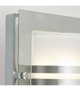 Bern 1 Light Outdoor Frosted Wall Light Stainless Steel IP65 E27-2