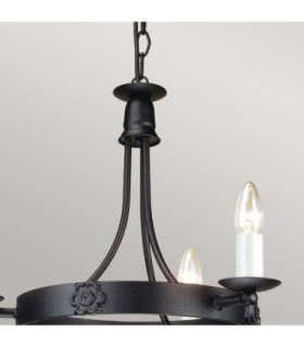 Belfry Chandelier 3 Light Black Finish E14-2