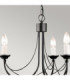 Carisbrooke Chandelier 3 Light Black Finish E14-2