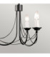 Carisbrooke Chandelier 3 Light Black Finish E14-3