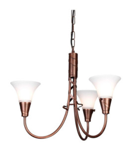 Emily Multi Arm Chandelier 3 Light Copper Finish E14-1