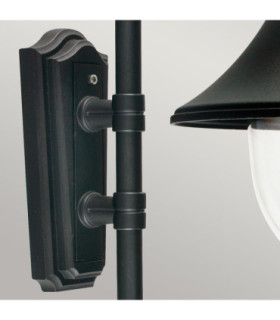 Firenze 1 Light Outdoor Dome Wall Lantern Light Black IP54 E27-2
