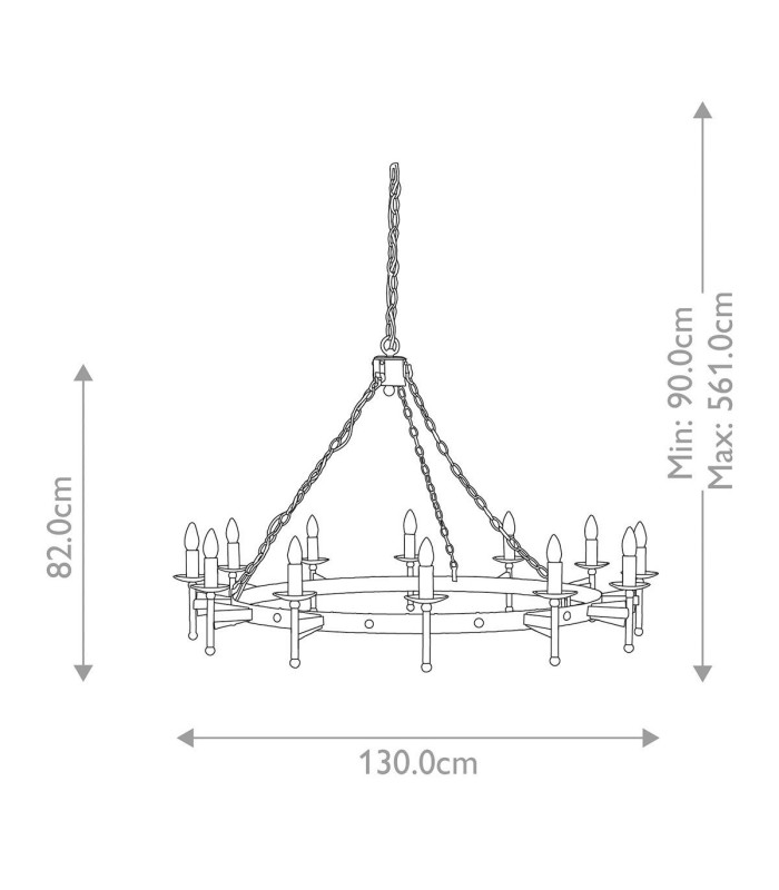 Cromwell 12 Light Chandelier-5