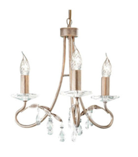 Christina Chandelier 3 Light Silver Gold Finish E14-1