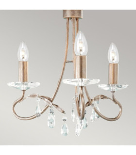 Christina Chandelier 3 Light Silver Gold Finish E14-2