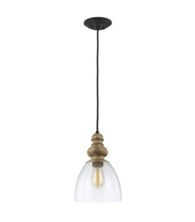 Matrimonio 1 Light Dome Pendant Driftwood-1