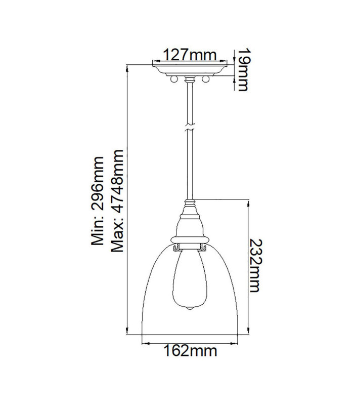 Matrimonio 1 Light Dome Pendant Driftwood-6