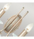 Christina 2 Light Indoor Candle Wall Light Silver Gold E14-3